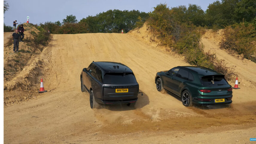 Video: luksusmaasturite duell maastikurajal. Kas Bentley’l on Range Roveri vastu üldse võimalus?