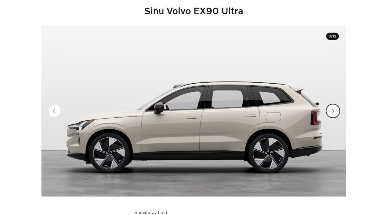 Eestis alustati täiselektrilise Volvo EX90 tellimuste vastuvõtmist ning avalikustati hinnad