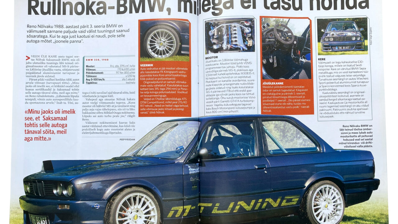 Vanast Autolehest. Rullnoka-BMW, mille kapoti all pöörased 770 hj